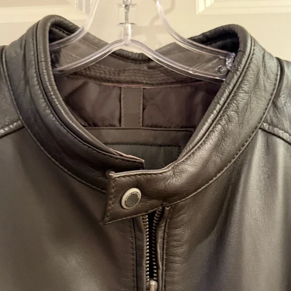 Marc New York Men's Black Leather Jacket